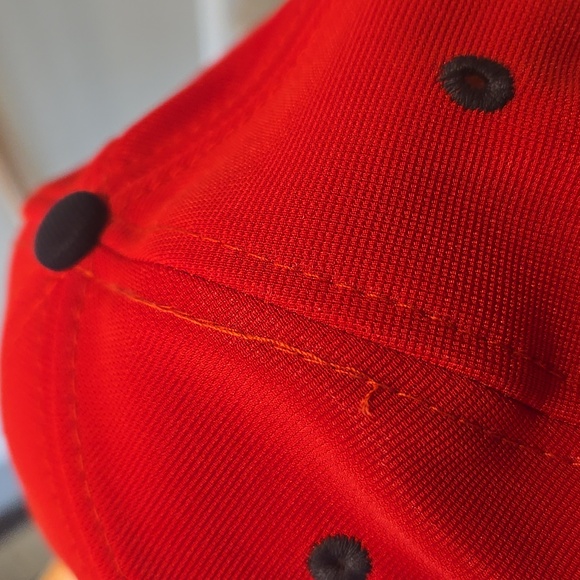 Authentic Cooperstown Dreams Park Red Baseball Cap Velcro Back One Size - Picture 10 of 10
